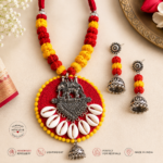 Durga Puja Handmade Jewellery Set | Ethnic Tribal Necklace & Earrings